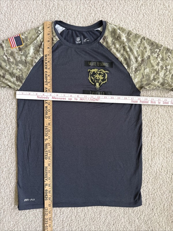 Nike Chicago Bears NFL Salute to Service On Field Camo Shirt Men's M Active gallery