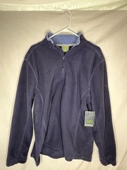 NWT NordicTrack NT Dri Mens Sz Med 1/4 Zip Long Sleeve blue Pullover