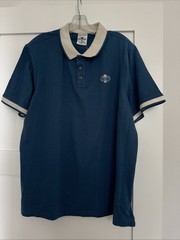 NWT Crane Pickleball Polo Shirt XL Mens Blue Embroidered Cotton Blend
