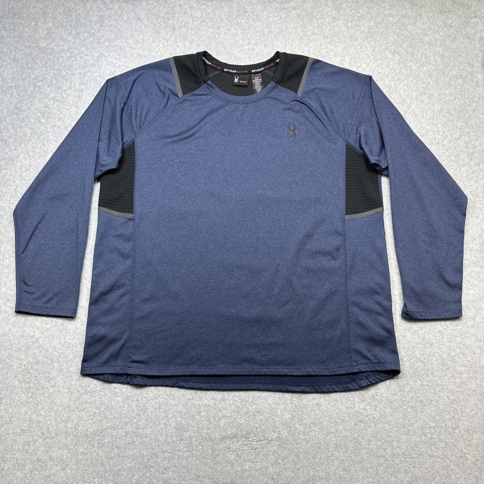 Spyder Performance Shirt Men XL Blue Stretch Outdoor ProWeb Baselayer Active gallery