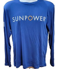 Lot of 20 Bulk Sport-Tek Shirt Mens 2XL Blue Dri Fit Long Sleeve Sunpower NWOT