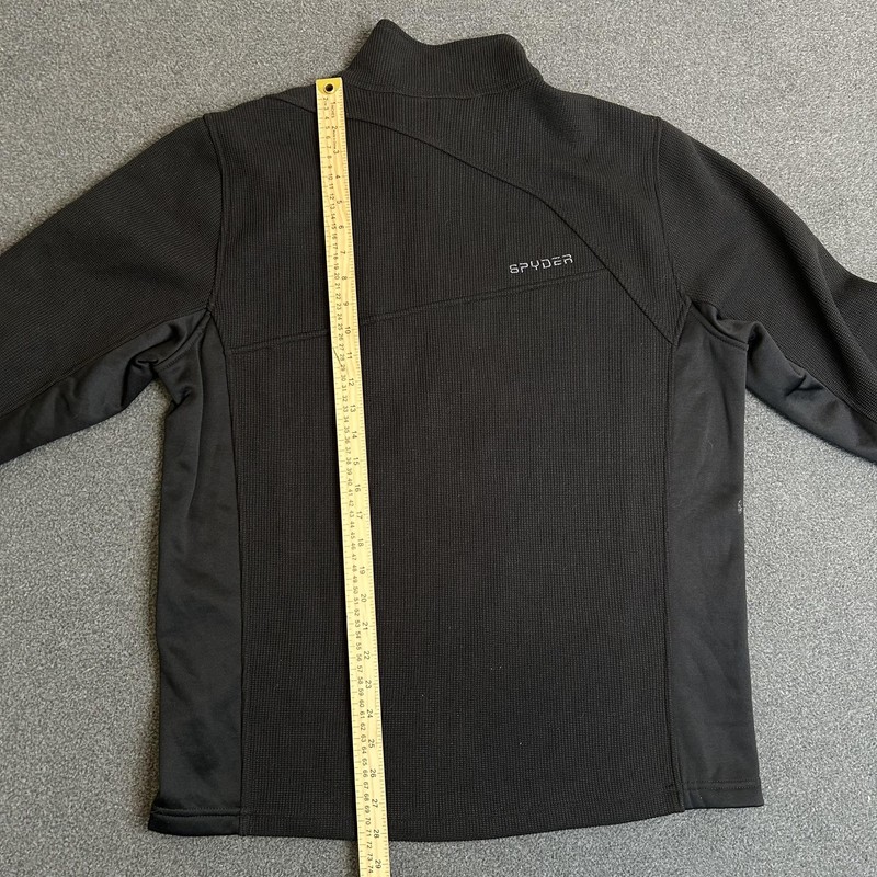 Spyder Fleece Pullover Mens Large Black 1/4 Zip Long Sleeve Ski Outdoor gallery
