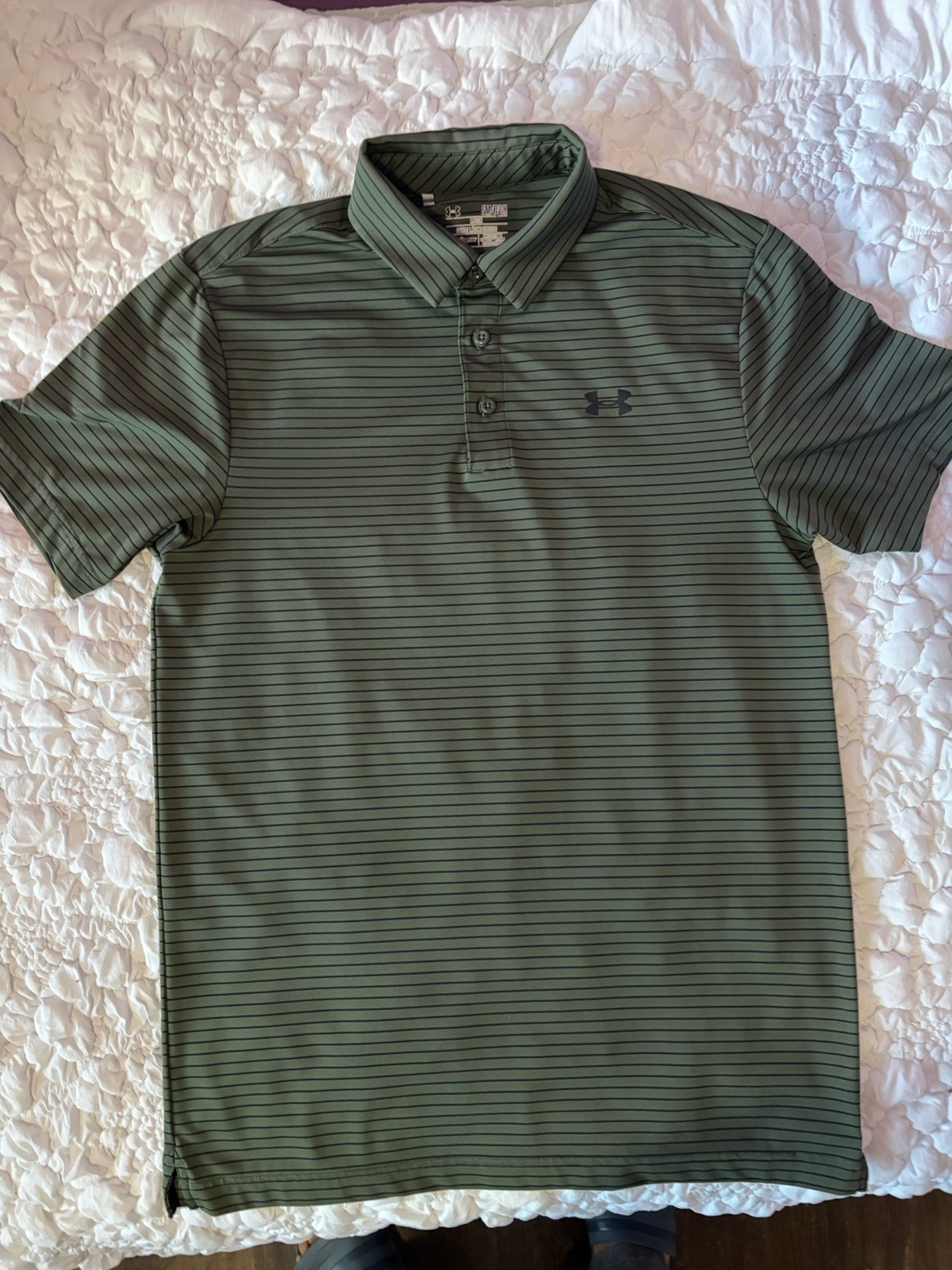 Under Armour UA Tech Polo Performance Golf Tee Heat Gear Loose Fit Men’s S Small gallery