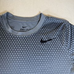 Nike Dri-FIT T-Shirt Mens Small Hex Gray Athletic Training Running Gym Soccer