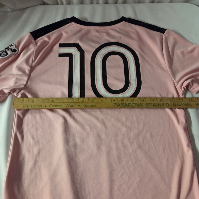 Messi Collection Inter Miami Inspired Pink Soccer Jersey Shirt Size XL TG EG 10 gallery