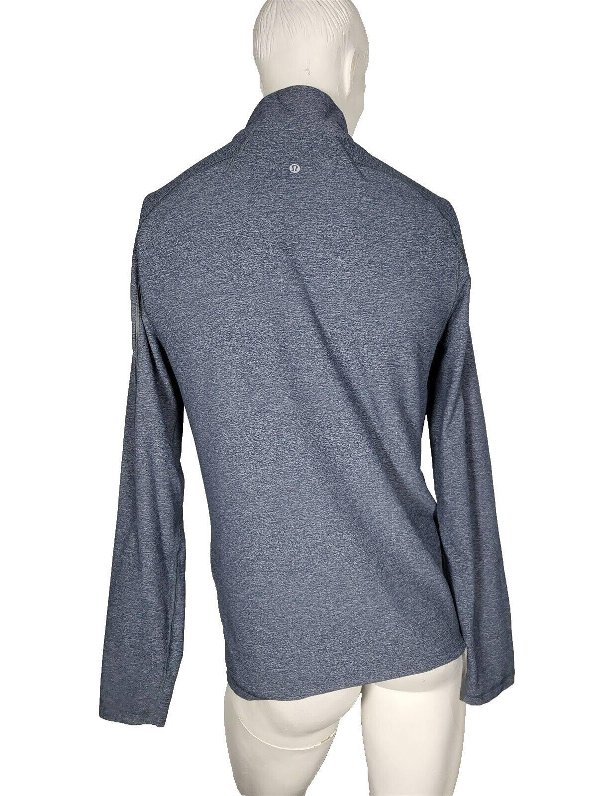 LULULEMON Surge Warm 1/2 Zip Heathered Alberta Lake Caspian Blue Shirt sz L gallery