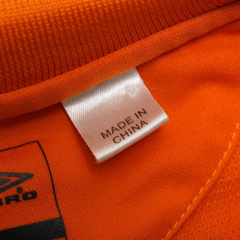 Umbro Soccer Jersey Mens Small Orange V-Neck Short Sleeve Athletic Shirt gallery