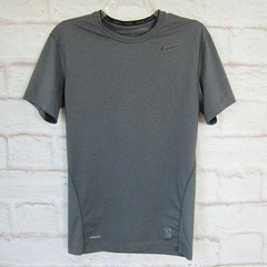 Nike Pro Fitted FitDry Short Sleeve Shirt Top Men Size Large Gray Performance