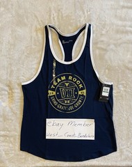 LOOK! NWT Under Armour Project Rock Men’s Large Stringer Team Rock Tank Top