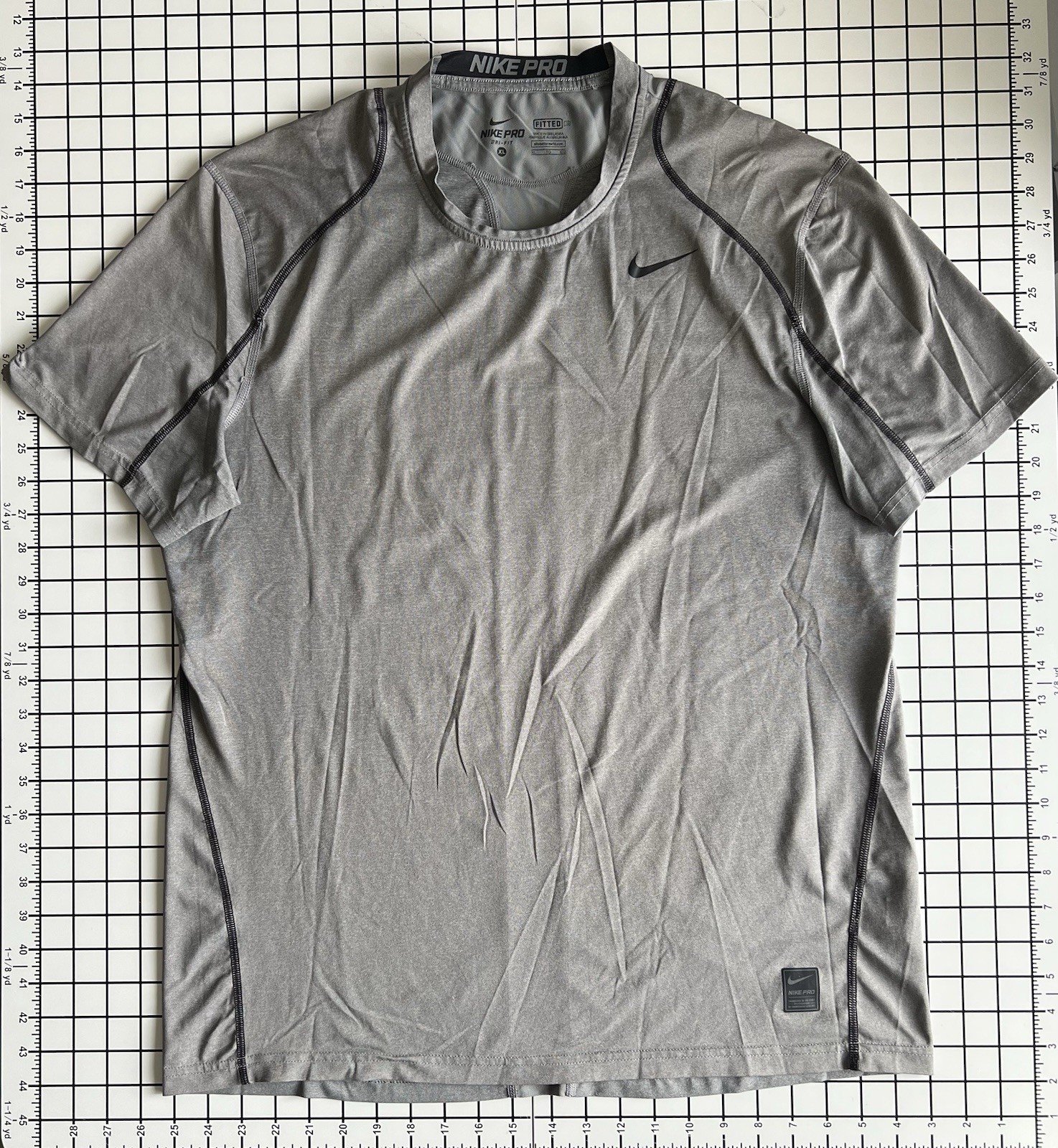 Nike Pro Vented Fitted Dri-FIT Training Shirt 703104 Gray Men’s Size XL gallery