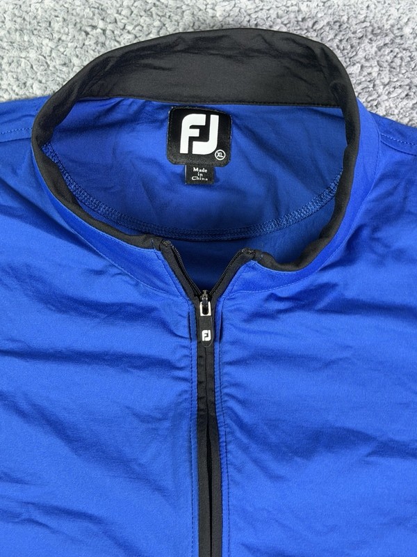 Footjoy Performance 1/4 Zip Pullover Mens XL Blue Full Zip Stretch Athletic Golf gallery