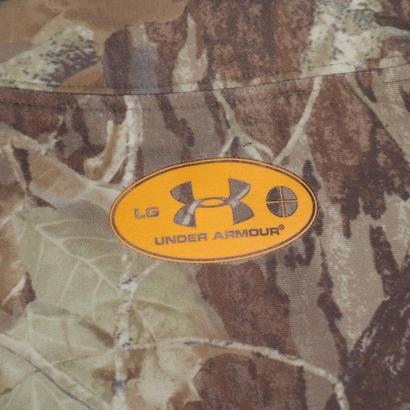 Under Armour Compression Mossy Oak Camo Shirt Mens Large Brown Hunting Baselayer gallery