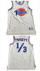 VTG Champion Space Jam Tweety Tune Squad Jersey Men’s Small White Movie Y2K Gym
