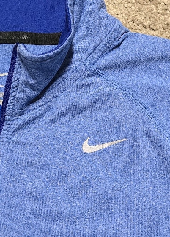 Nike Element Dri-Fit Pullover Mens Medium Blue Half Zip Running Long Sleeve EUC gallery