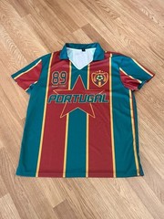 Romwe men’s XXL size US 44 Portugal star and stripes soccer polo
