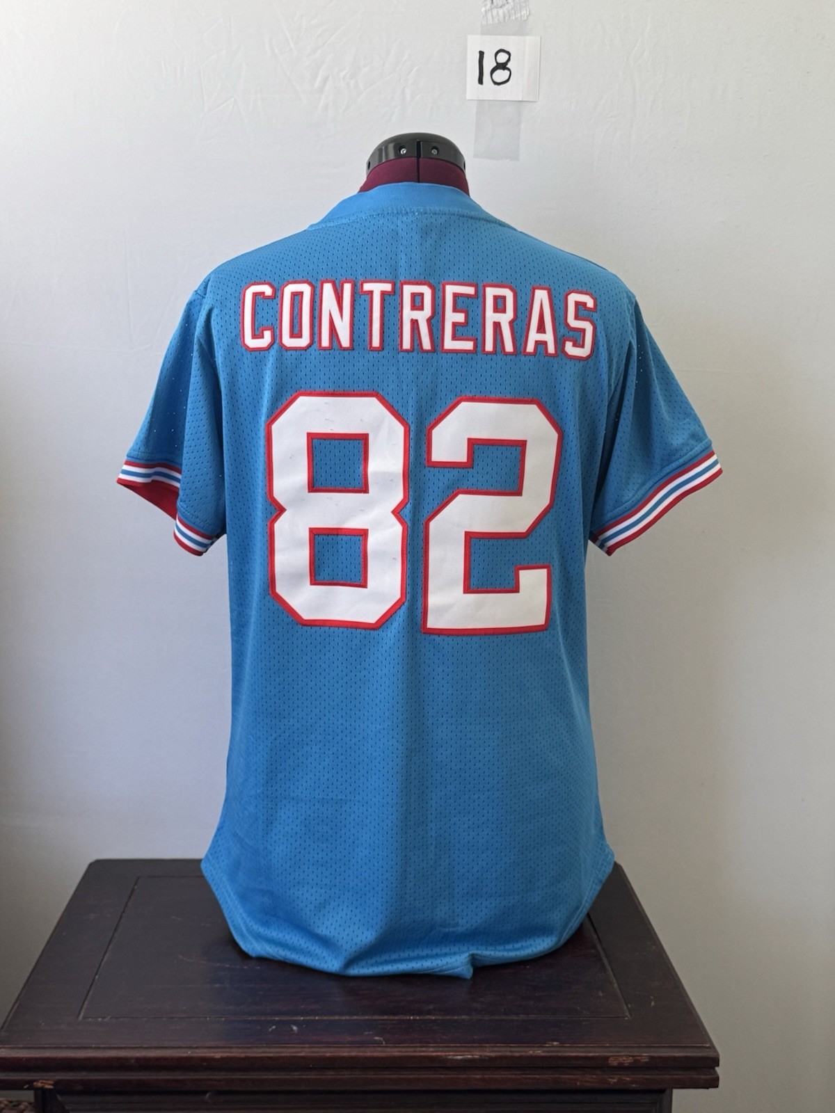 Contreras 82 Blue Mesh Jersey Shirt Small Y2K Sports Football Baseball Style gallery