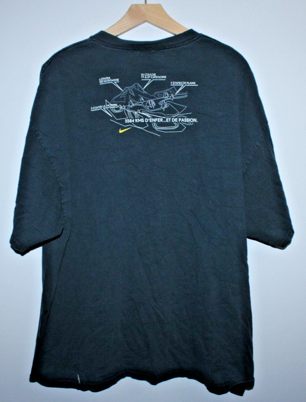 Nike 2005 le Tour de France Mens Cycling Bicycle T-Shirt XXL 52" Chest 30" T2B ~ gallery
