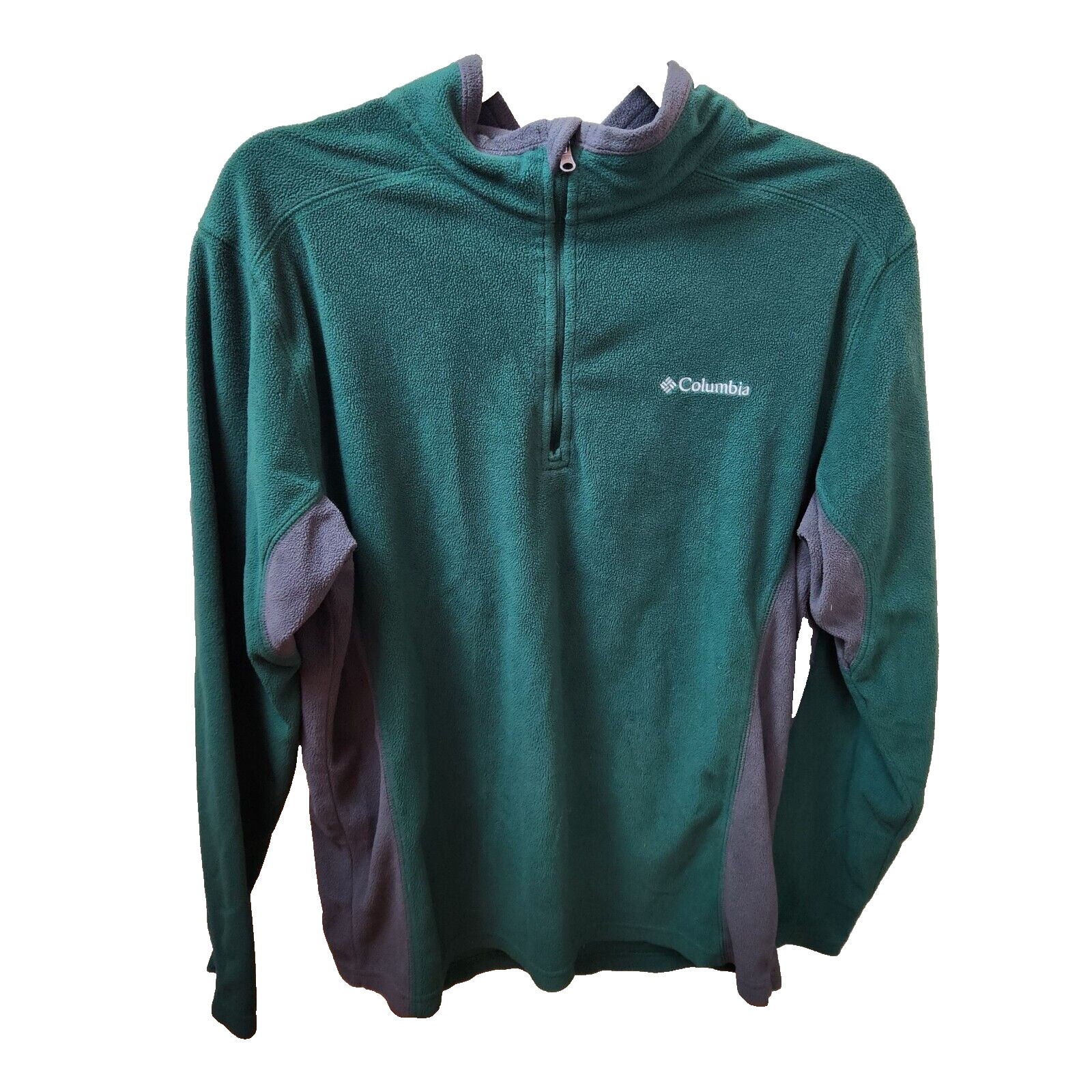 Columbia Activewear Mens Pine Ridge Half Zip Fleece Sz Medium Green Pullover Top gallery