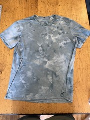 Lululemon Always Agile Mens Shirt L Short Sleeve Diamond Dye Asphalt Tie Print