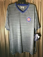 MLB CHICAGO CUBS V-Neck Baseball Tee Shirt True Fan Genuine Merchandise Pick Sz