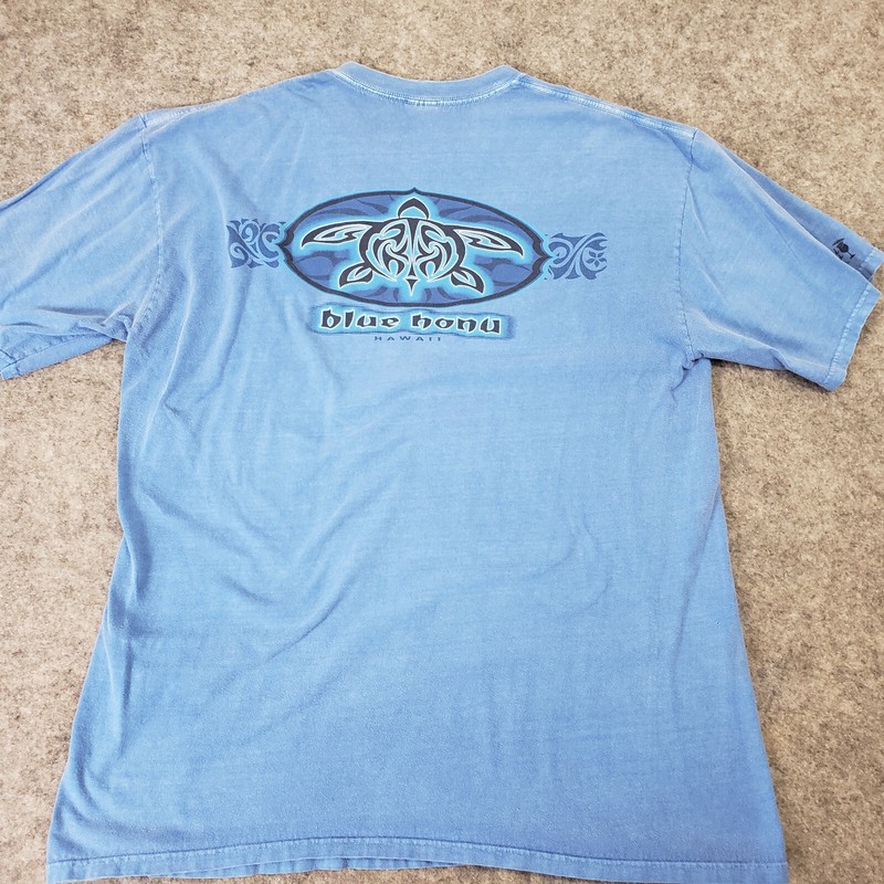 Vintage Crazy Shirts Mens 2XLarge Blue Turtle Blue Honu Hawaii Crewneck gallery