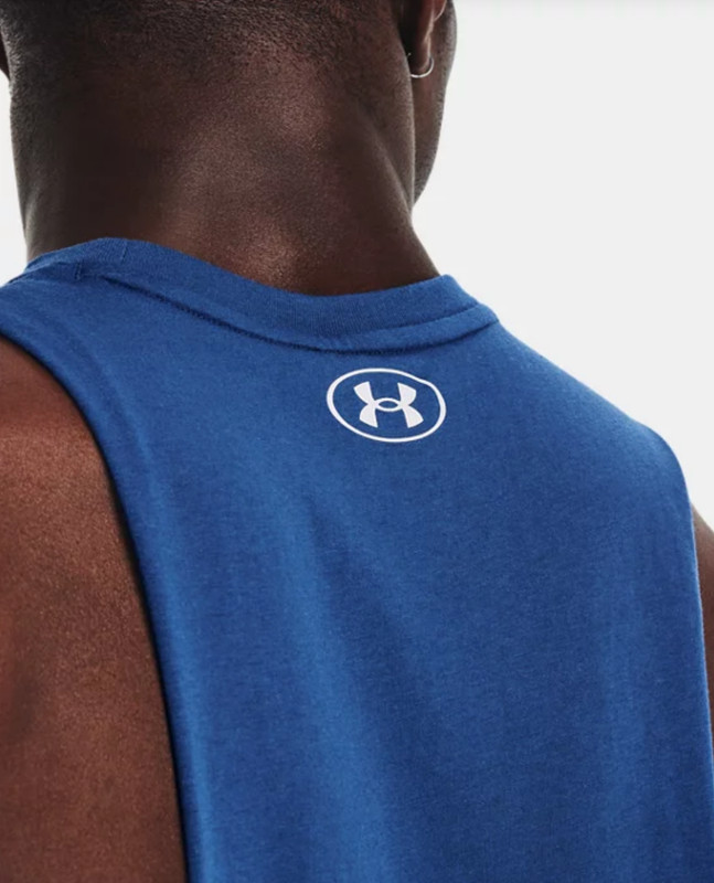 Under Armour Project Rock Iron Paradise Blue Tank Top Mens Multiple Sizes NEW gallery