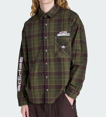 Adidas Originals Flannel Work Shirt Men’s Lifestyle Casual Top AsiaFit KG6451