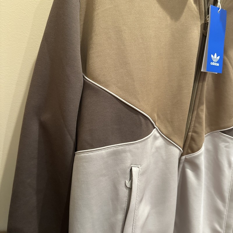Adidas Originals Men’s ADICOLOR CUTLINE TRACK TOP IU2365 Beige Size LARGE gallery