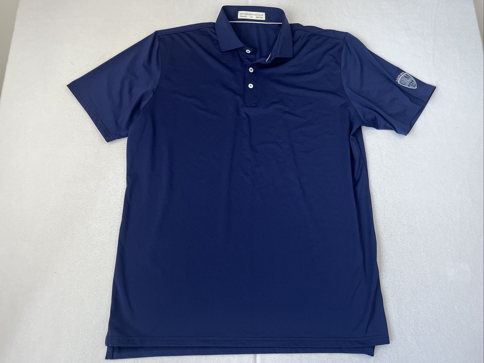 Holderness & Bourne Anderson Polo Tailored Fit Navy-Blue Mens Size XL Logo gallery
