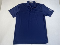 Holderness & Bourne Anderson Polo Tailored Fit Navy-Blue Mens Size XL Logo