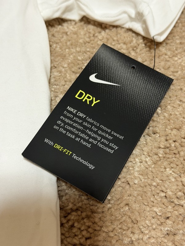 BRAND NEW Nike Men's Medium Just Do It Mens T-ee Sports Training Dri-fit White gallery