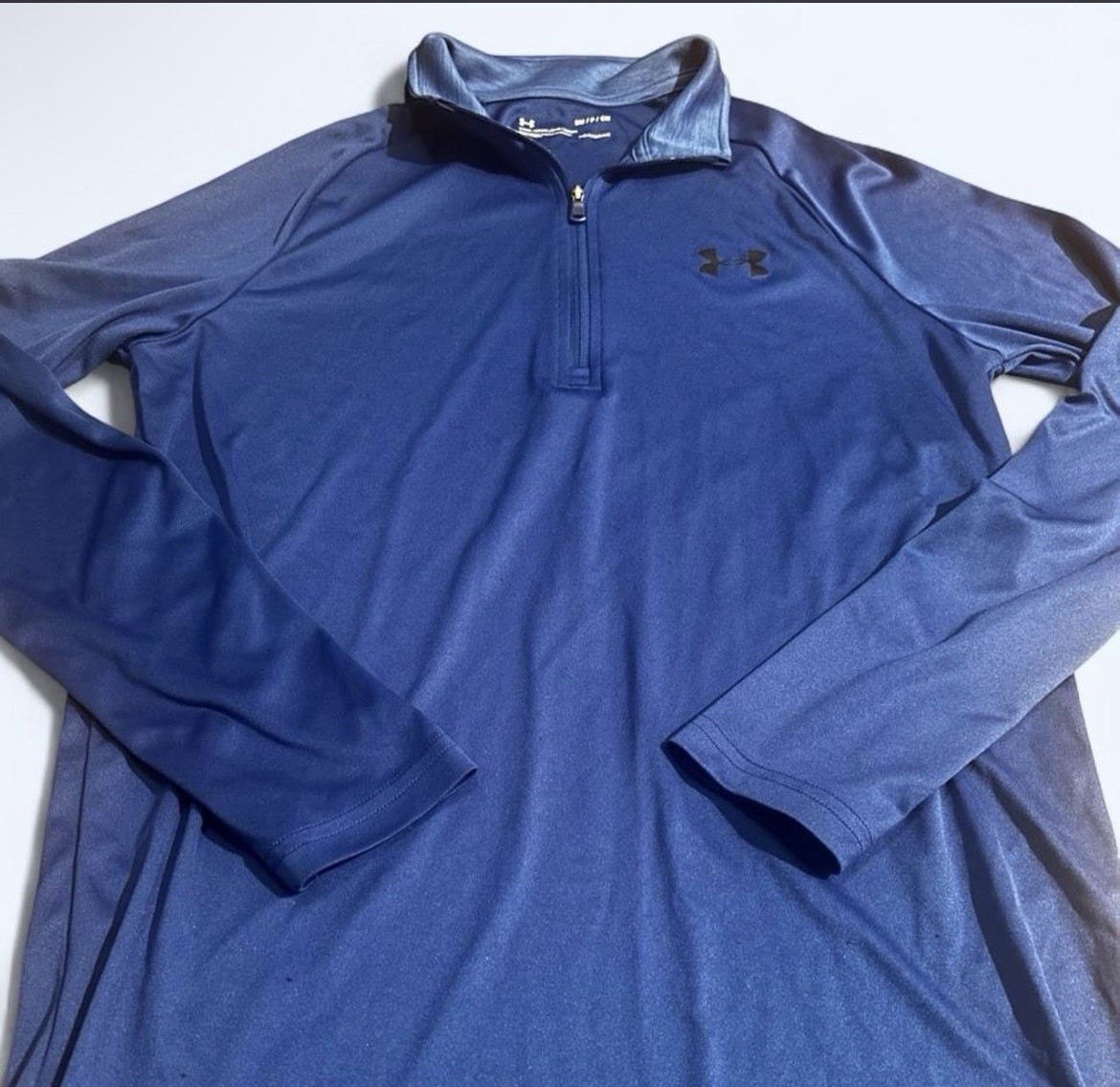Under Armour HeatGear Loose 1/4 Zip Pullover Men’s Small Blue Athletic Running gallery