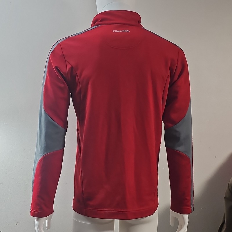 Adidas Clima365 Men's 1/4 Zip Pullover Red Grey Athletic Shirt Size M gallery
