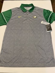 Nike Oregon Ducks NCAA Sideline Dri FIT Polo Shirt Gray Mens Size Large New