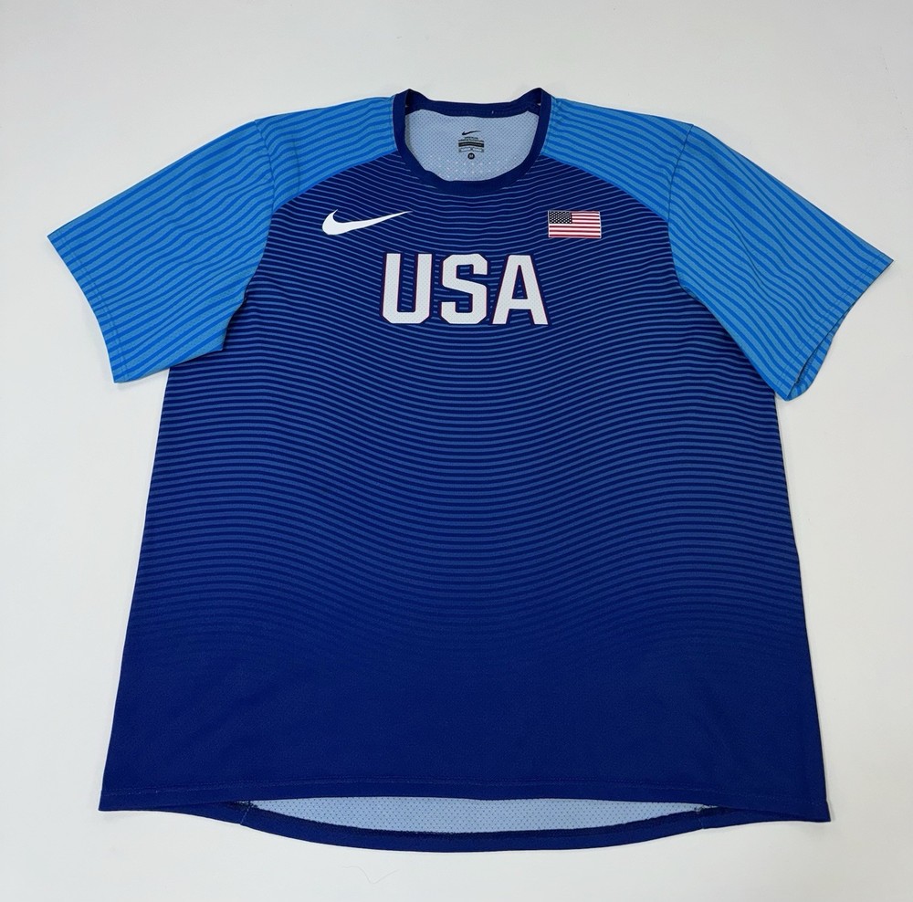 Nike Team USA 2016 Rio Olympics Throw Top Shirt Track and Field Jersey Men’s M