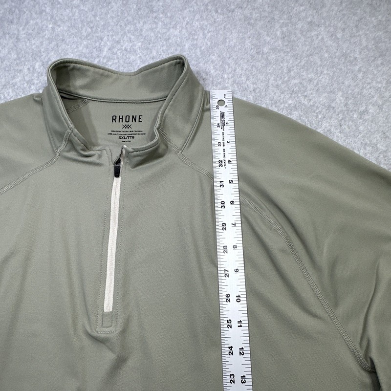 Rhone Performance Session 1/4 Zip Pullover XXL Beige Stretch Golf Training Gym gallery