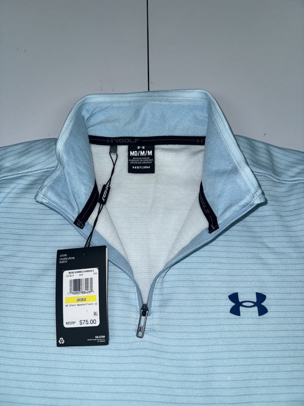Under Armour Men's Storm Sweater Fleece Quarter Zip Gray Men's M Golf 1373674 gallery