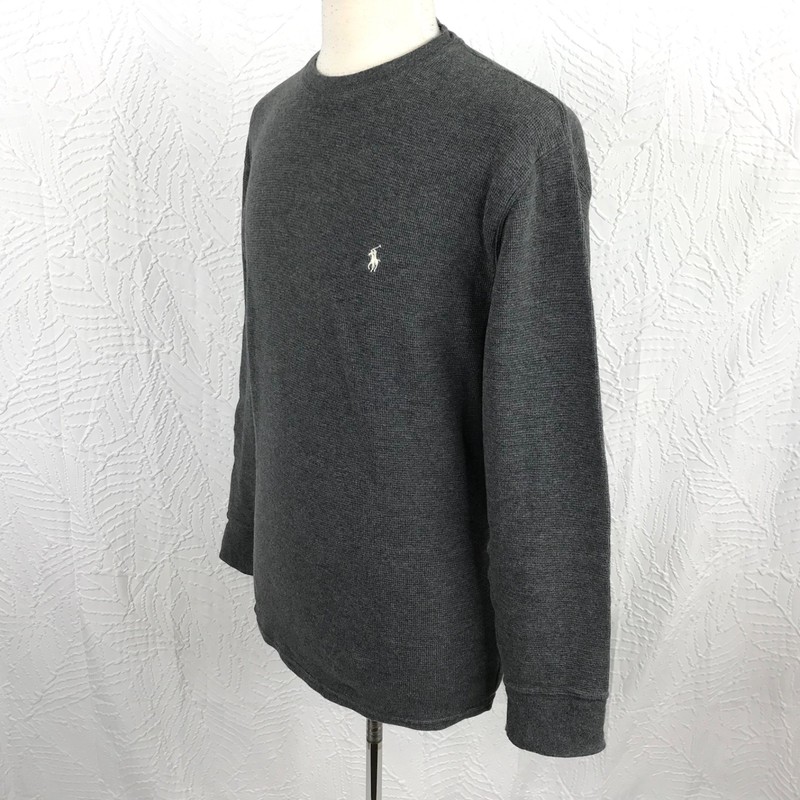 Polo Ralph Lauren Mens Thermal Knit Top Shirt Size XL Gray Embroidered Logo gallery