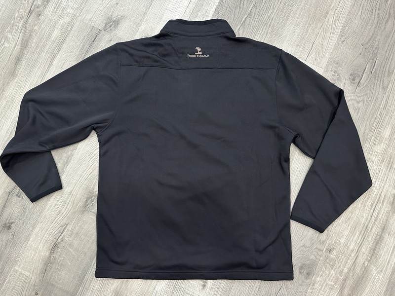 Pebble Beach Performance Men’s Preppy Quarter Zip Black Small Golf Pullover NWT gallery