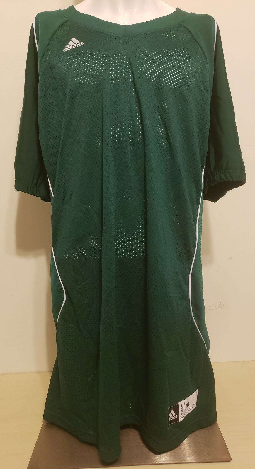 Adidas Mens Size 2XL Football Stock Game Jersey Green/White gallery