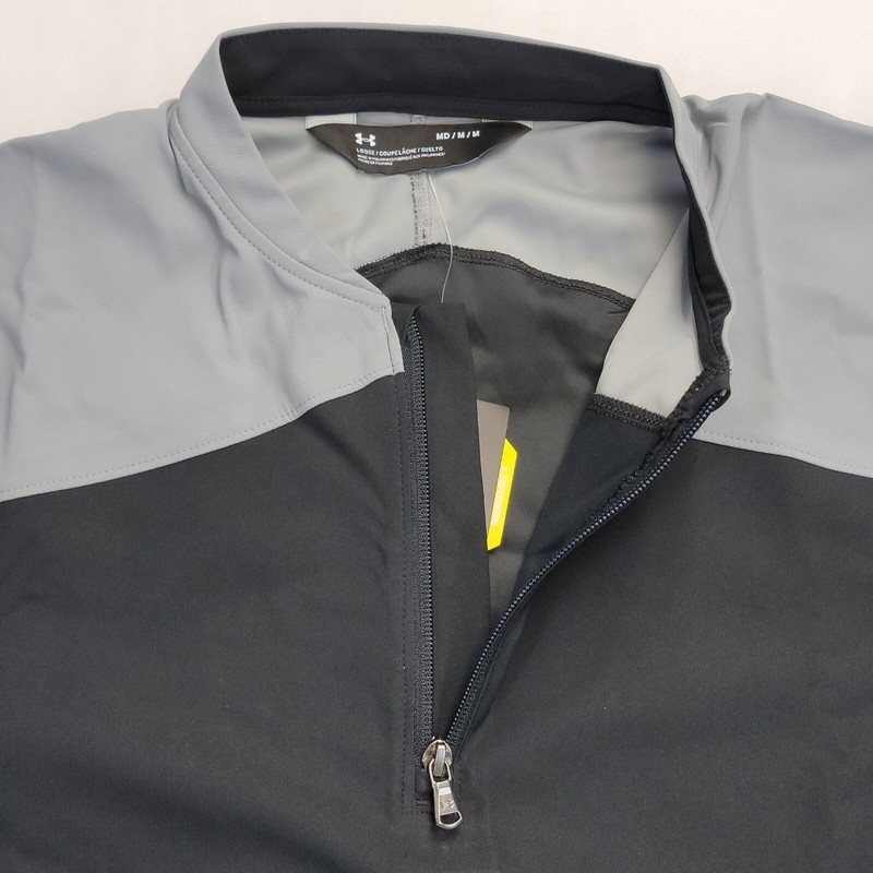 Under Armour Men Storm Triumph Cage 1/4 Zip Pullover Sz M Black Gray Water Repel gallery