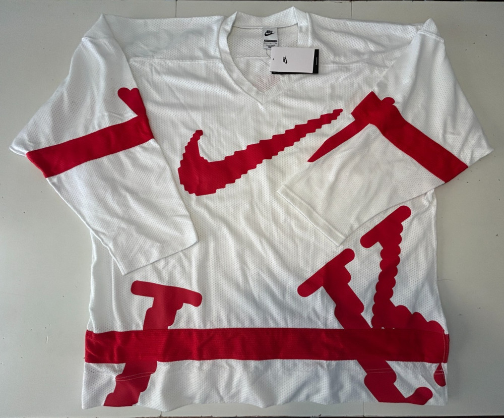 NIKE SPORTSWEAR CLUB MEN'S OVERSIZED HOCKEY JERSEY SIZE XL HV1137-100 NWT