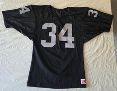 VINTAGE 80S BO JACKSON WILSON LOS ANGELES RAIDERS #34 NO NAME JERSEY MEDIUM