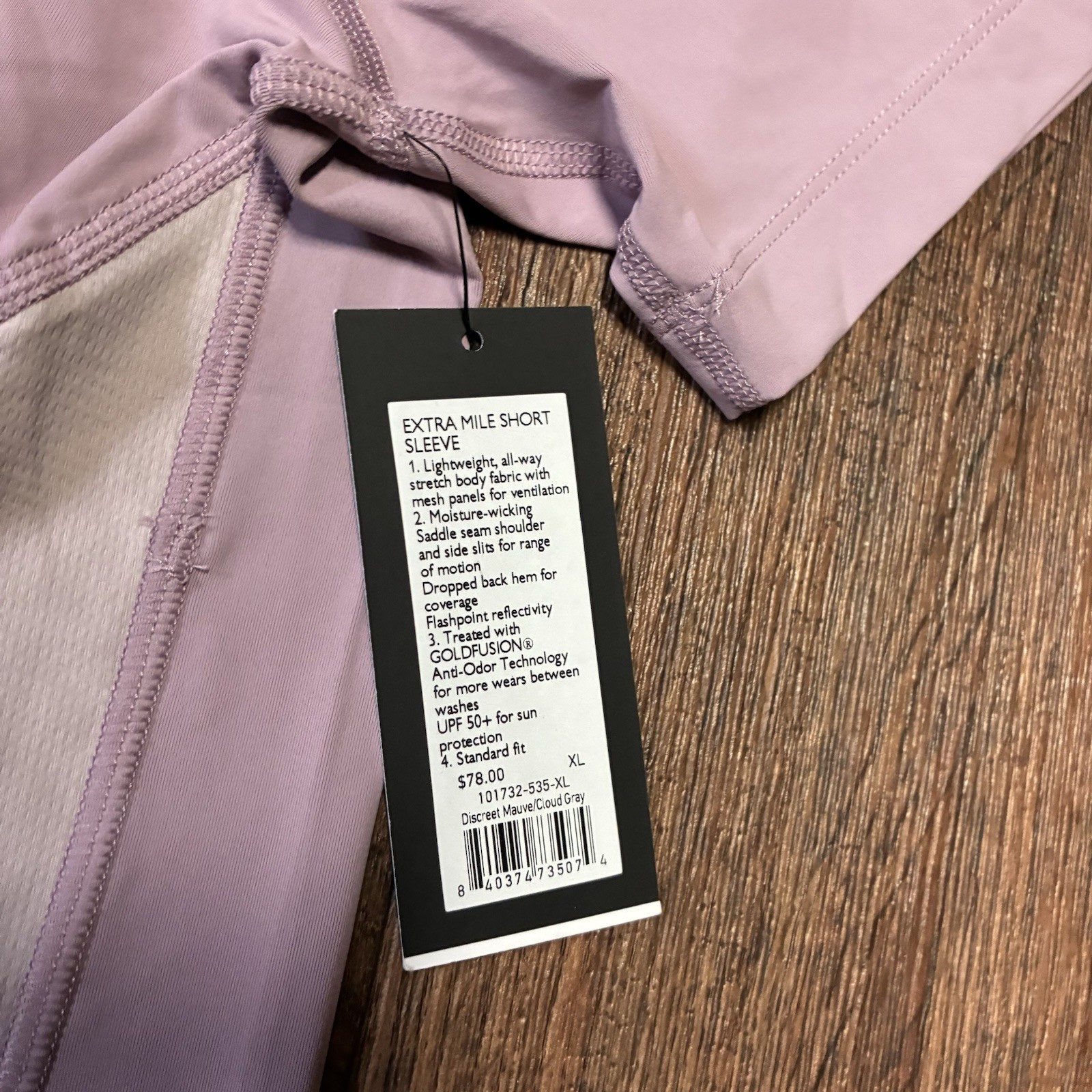 Rhone Shirt Mens XL Extra Mile Short Sleeve Pink Stretchy Athleisure NWT gallery
