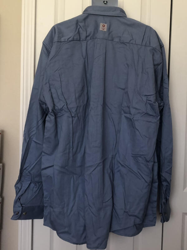 TYNDALE Flame Resistant NWT Blue Cotton Nylon Long Sleeve USA M gallery