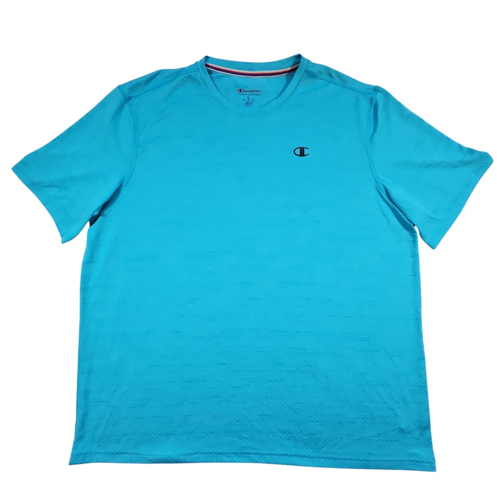 Champion Men's Bright Blue Performance Athleticwear Short Sleeve Shirt Size XL
