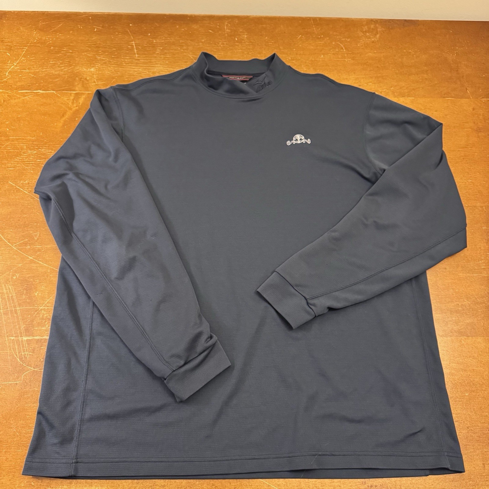 Mizuno Shirt Mens Large Blue Breath Thermolite Mock Neck Long Sleeve gallery
