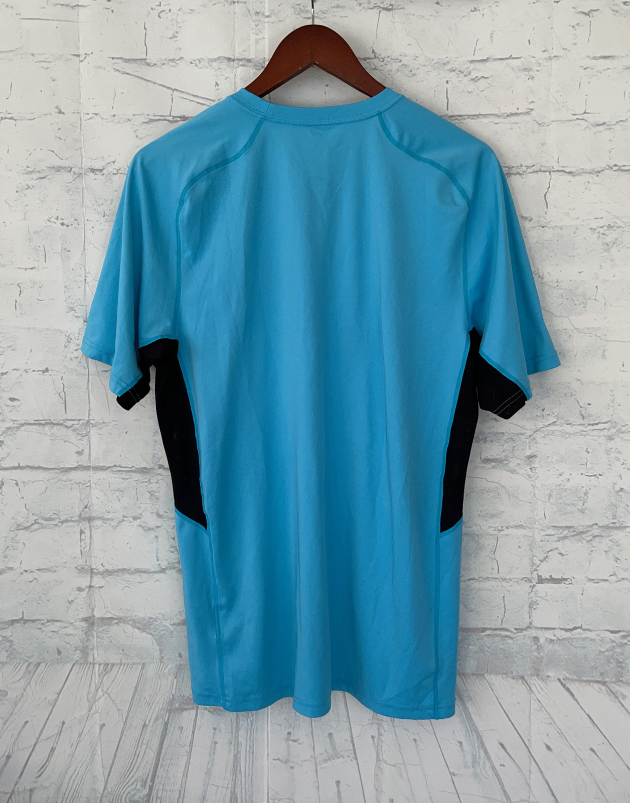 Nike Mens Dri Fit Short Sleeve T-Shirt - Turquoise Blue / Black - Medium gallery