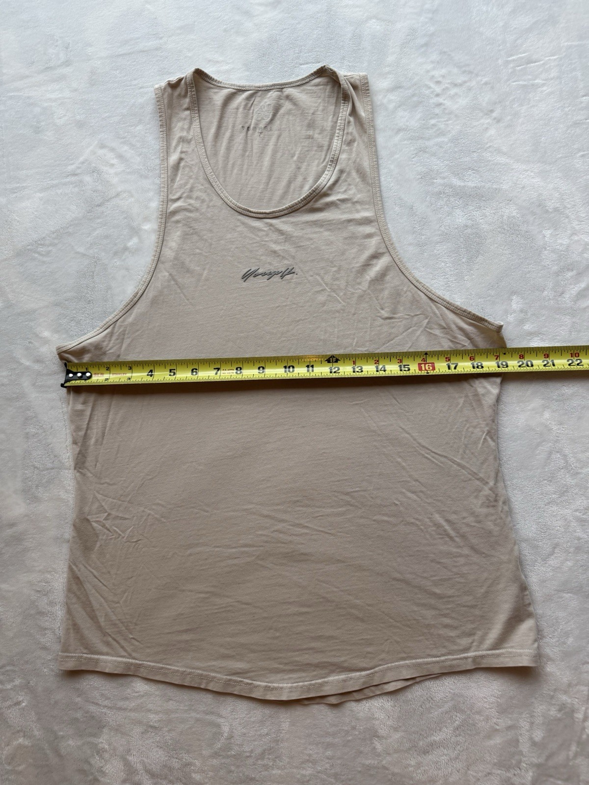 YoungLA Stringer Tank Top Mens Large Taupe Brown Cotton Muscle Tee Gym 308 gallery