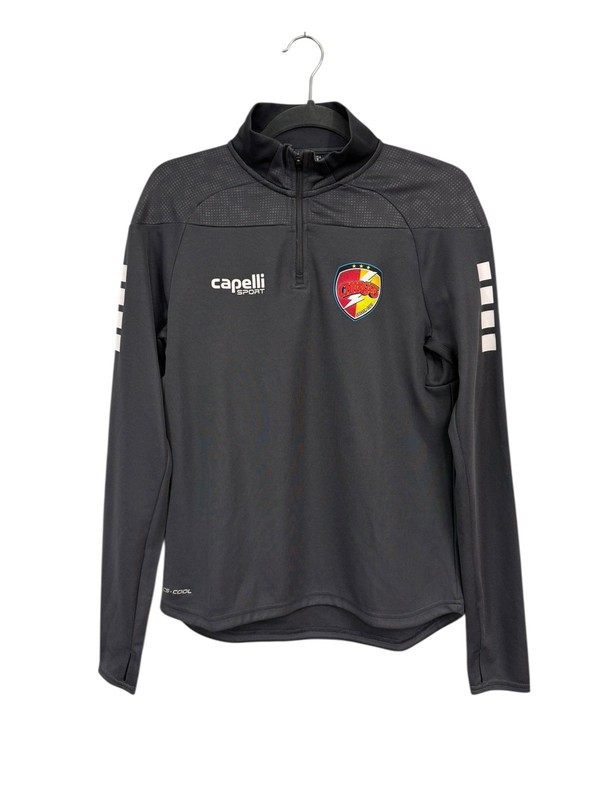 Capelli Sport 1/4 Zip Chargers Soccer Club CS-Cool Training Top Gray Medium gallery